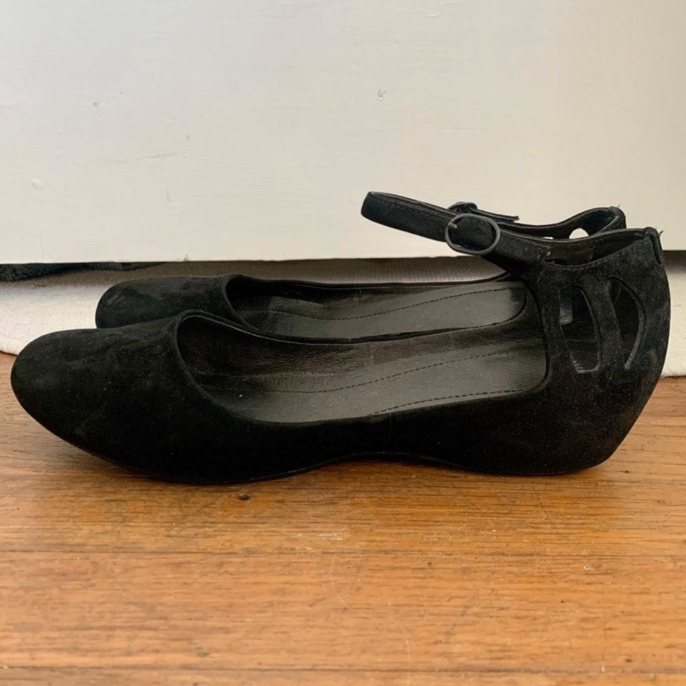 Camper Women's Sinuosa Mary Jane Flat Black sz 40